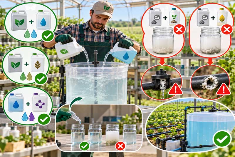 جدول اختلاط کودها؛ کودهای قابل ترکیب و کودهای ناسازگار