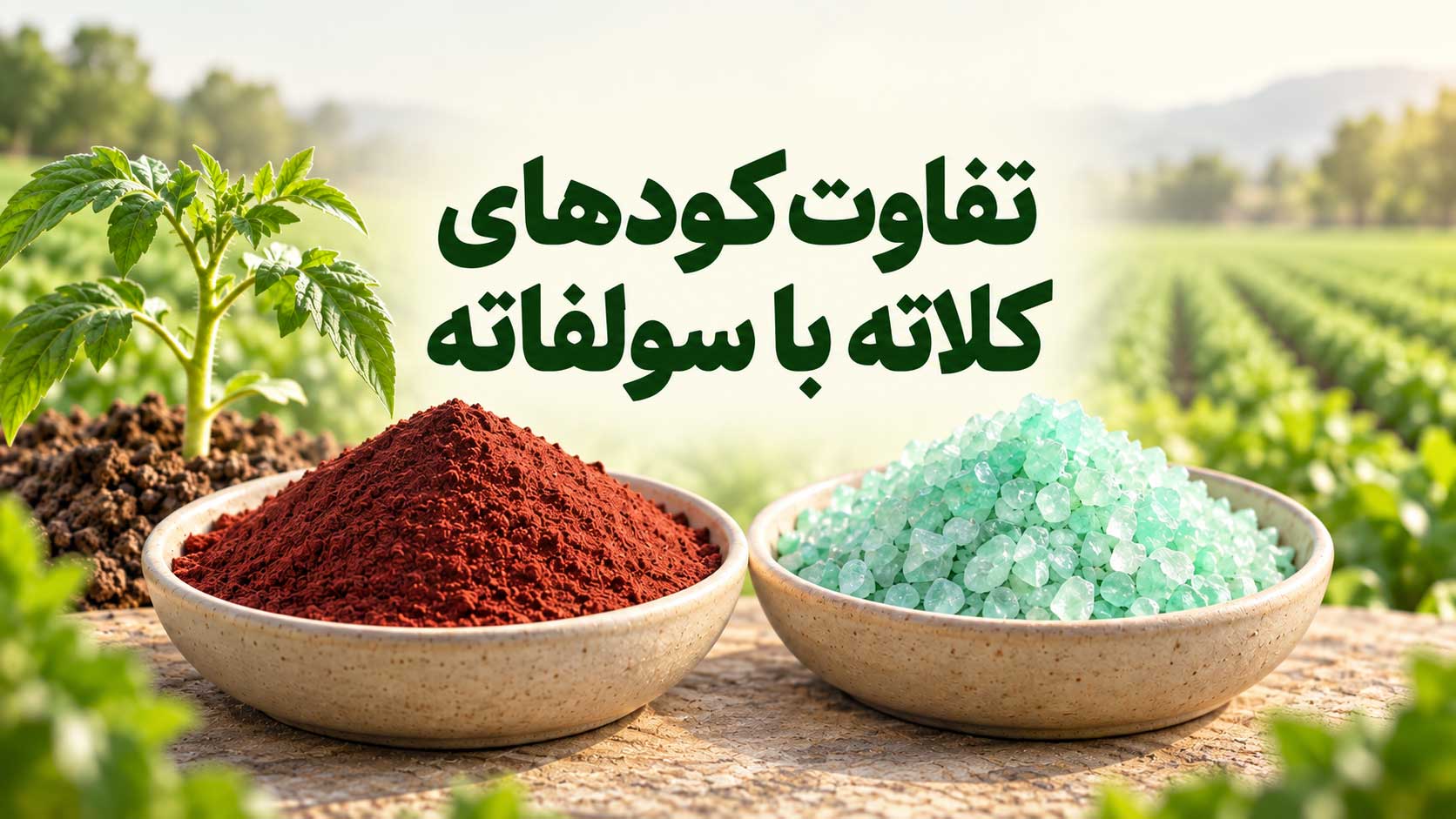 فرق کودهای کلاته با سولفاته چیست؟ مقایسه کامل و انتخاب کود مناسب